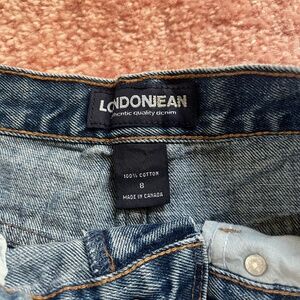 High Waisted Distressed Denim Shorts - Size 8